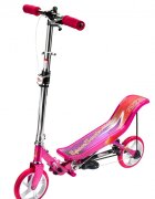 Space Scooter Trotineta X360 Series Junior Roz ghidon reglabil pliabila suspensii greutate suportata 60 kg varsta 4 ani+