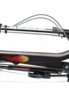 Space Scooter Trotineta X580 Series Negru ghidon reglabil pliabil frana de mana suspensii greutate suportata 90 kg varsta 8 ani+