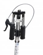 Space Scooter Trotineta X580 Series Negru ghidon reglabil pliabil frana de mana suspensii greutate suportata 90 kg varsta 8 ani+