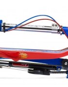 Space Scooter Trotineta X580 Series Rosu-Albastru ghidon reglabil pliabil frana de mana suspensii greutate suportata 90 kg varsta 8 ani+