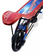 Space Scooter Trotineta X580 Series Rosu-Albastru ghidon reglabil pliabil frana de mana suspensii greutate suportata 90 kg varsta 8 ani+