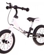 SporTrike Bicicleta fara pedale cu frana cadru variabil si roti gonflabile Boomerang alb