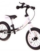 SporTrike Bicicleta fara pedale cu frana cadru variabil si roti gonflabile Boomerang alb