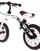 SporTrike Bicicleta fara pedale cu frana cadru variabil si roti gonflabile Boomerang alb