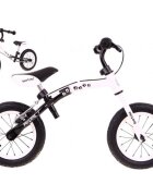 SporTrike Bicicleta fara pedale cu frana cadru variabil si roti gonflabile Boomerang alb