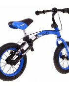 SporTrike Bicicleta fara pedale cu frana cadru variabil si roti gonflabile Boomerang albastru