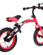 SporTrike Bicicleta fara pedale cu frana cadru variabil si roti gonflabile Boomerang rosu