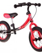 SporTrike Bicicleta fara pedale cu frana cadru variabil si roti gonflabile Boomerang rosu