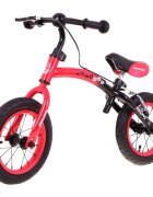 SporTrike Bicicleta fara pedale cu frana cadru variabil si roti gonflabile Boomerang rosu