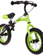 SporTrike Bicicleta fara pedale cu frana cadru variabil si roti gonflabile Boomerang verde