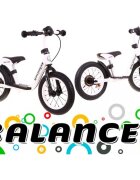 SporTrike Bicicleta fara pedale cu frana suport picioare si roti gonflabile Balancer alb