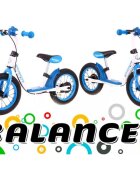 SporTrike Bicicleta fara pedale cu frana suport picioare si roti gonflabile Balancer albastru