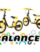 SporTrike Bicicleta fara pedale cu frana suport picioare si roti gonflabile Balancer galben