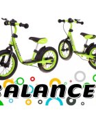 SporTrike Bicicleta fara pedale cu frana suport picioare si roti gonflabile Balancer verde