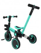 SporTrike Tricicleta pentru copii Albastru 3 in 1 cu pedale roti din cauciuc scaun reglabil in 2 trepte suport pahar maner reglabil pe inaltime si detasabil