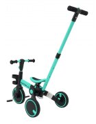 SporTrike Tricicleta pentru copii Albastru 3 in 1 cu pedale roti din cauciuc scaun reglabil in 2 trepte suport pahar maner reglabil pe inaltime si detasabil