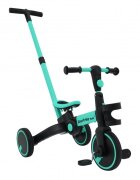 SporTrike Tricicleta pentru copii Albastru 3 in 1 cu pedale roti din cauciuc scaun reglabil in 2 trepte suport pahar maner reglabil pe inaltime si detasabil