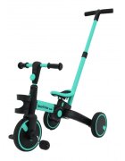 SporTrike Tricicleta pentru copii Albastru 3 in 1 cu pedale roti din cauciuc scaun reglabil in 2 trepte suport pahar maner reglabil pe inaltime si detasabil