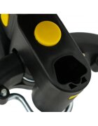 SporTrike Tricicleta pentru copii Galben 3 in 1 cu pedale roti din cauciuc scaun reglabil in 2 trepte suport pahar maner reglabil pe inaltime si detasabil