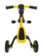 SporTrike Tricicleta pentru copii Galben 3 in 1 cu pedale roti din cauciuc scaun reglabil in 2 trepte suport pahar maner reglabil pe inaltime si detasabil