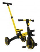 SporTrike Tricicleta pentru copii Galben 3 in 1 cu pedale roti din cauciuc scaun reglabil in 2 trepte suport pahar maner reglabil pe inaltime si detasabil