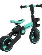 SporTrike Tricicleta pentru copii Happy Albastru 3 in 1 control al directiei roti din cauciuc si sistem roata libera
