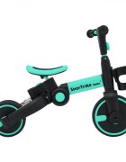 SporTrike Tricicleta pentru copii Happy Albastru 3 in 1 control al directiei roti din cauciuc si sistem roata libera