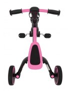 SporTrike Tricicleta pentru copii Roz 3 in 1 cu pedale roti din cauciuc scaun reglabil in 2 trepte suport pahar maner reglabil pe inaltime si detasabil