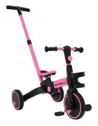 SporTrike Tricicleta pentru copii Roz 3 in 1 cu pedale roti din cauciuc scaun reglabil in 2 trepte suport pahar maner reglabil pe inaltime si detasabil