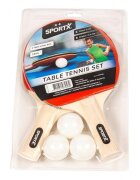 SportX Set tenis de masa cu 2 palete si 3 mingi