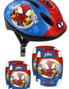 Stamp Set Combo Spidey casca reglabila genunchiere si cotiere 3-6 ani