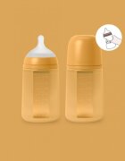 Suavinex Biberon din silicon 240ml Colour Essence SX Pro debit mediu galben mustar