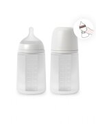 Suavinex Biberon din silicon 240ml Colour Essence SX Pro debit mediu transparent