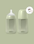 Suavinex Biberon din silicon 240ml Colour Essence SX Pro debit mediu verde
