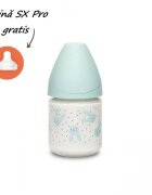 Suavinex Biberon din sticla cu debit lent iepuras verde Hygge 120 ml