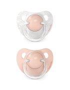 Suavinex Set 2 suzete anatomice din silicon 0-6 luni Dreams piersica