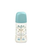 Suavinex Set biberon 270 ml cu suzeta 0-6m si lantisor albastru-gold premium