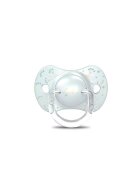 Suavinex Set biberon 270 ml cu suzeta 0-6m si lantisor albastru-gold premium