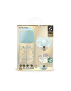 Suavinex Set biberon 270 ml cu suzeta 0-6m si lantisor albastru-gold premium