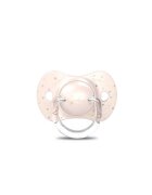 Suavinex Set biberon 270 ml cu suzeta 0-6m si lantisor roz-gold premium