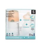 Suavinex Set biberon anticolici si tetina cu debit mediu plus saculet silicon Zero Zero 270 ml