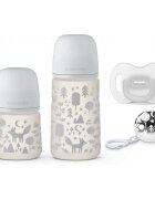 Suavinex Set cadou biberon 150 ml + biberon 270 ml + suzeta Fox