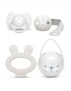 Suavinex Set cadou nou nascut cu 4 articole iepuras gri Hygge