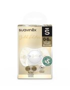 Suavinex Suzeta fiziologica SX Pro din silicon 0-6 luni bej Gold Premium