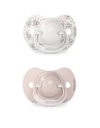Suavinex Suzeta fiziologica SX Pro din silicon 2 buc 0-6 luni A Walk in the Park roz