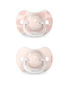 Suavinex Suzeta fiziologica SX Pro din silicon 2 buc 0-6 luni roz Dreams