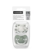 Suavinex Suzeta fiziologica SX Pro din silicon 2 buc 6-18 luni A walk in the park maslinie