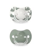 Suavinex Suzeta fiziologica SX Pro din silicon 2 buc 6-18 luni A walk in the park maslinie