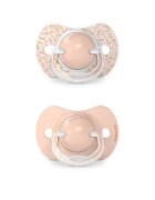 Suavinex Suzeta fiziologica SX Pro din silicon 2 buc 6-18 luni Dreams piersic