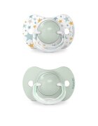 Suavinex Suzeta fiziologica SX Pro din silicon 2 buc 6-18 luni Dreams verde